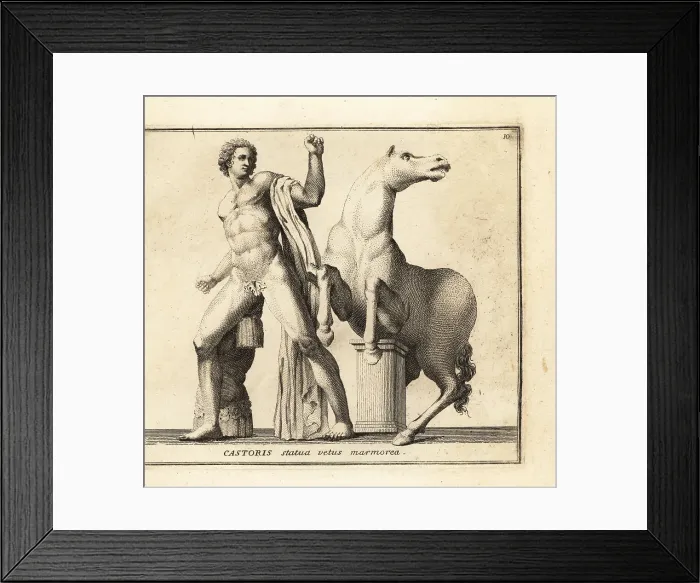 Framed Print : Statue of Castor, one of the Dioscuri, with horse Framed Print : Statue of Castor, one of the Dioscuri, with horse