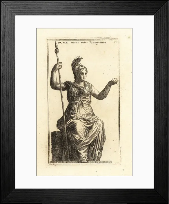 Framed Print : Porphyry statue of the goddess Roma triumphans Framed Print : Porphyry statue of the goddess Roma triumphans