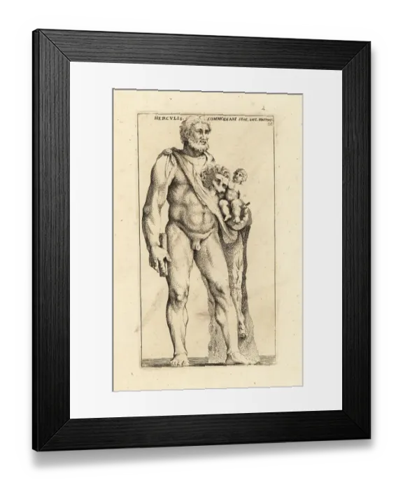 Framed Print : Statue of Hercules with his child Telephos Framed Print : Statue of Hercules with his child Telephos