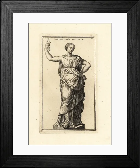 Framed Print : Statue of the Roman goddess Juno from the 2nd century BC