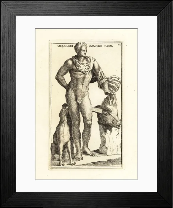 Framed Print : Statue of Meleager, mythical hero of Aetolia Framed Print : Statue of Meleager, mythical hero of Aetolia