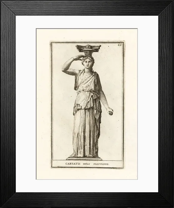 Framed Print : A caryatid from an unknown building in Rome Framed Print : A caryatid from an unknown building in Rome