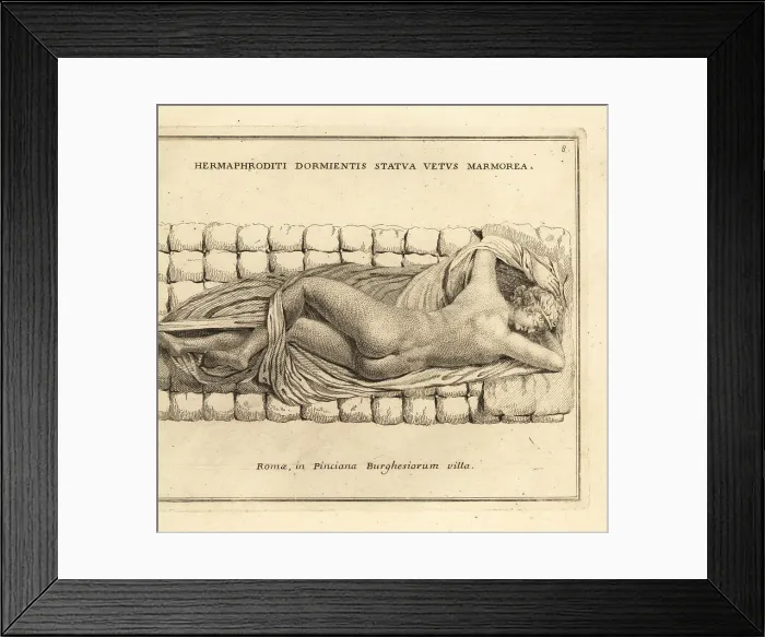 Framed Print : Sleeping Hermaphroditus, or the Borghese Hermaphroditus Framed Print : Sleeping Hermaphroditus, or the Borghese Hermaphroditus