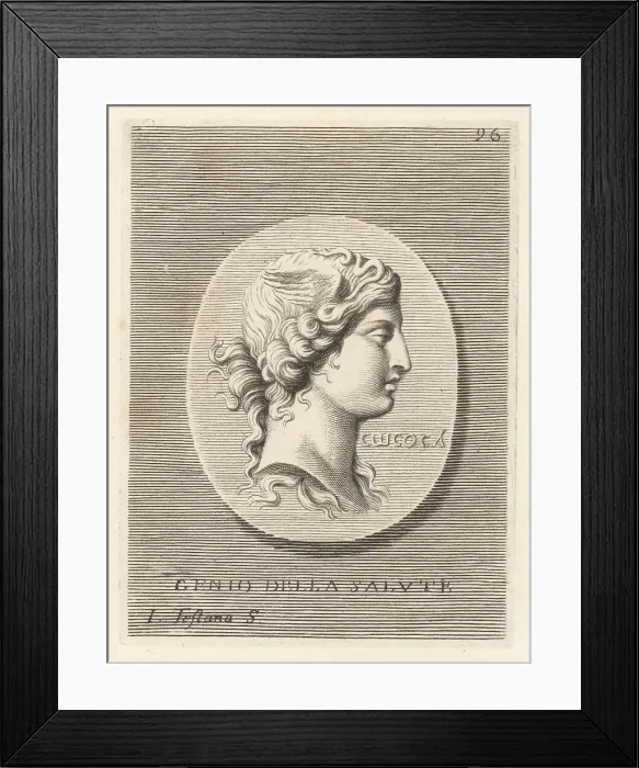 Framed Print : Head of an allegorical female figure of Health, Gnostic religion Framed Print : Head of an allegorical female figure of Health, Gnostic religion