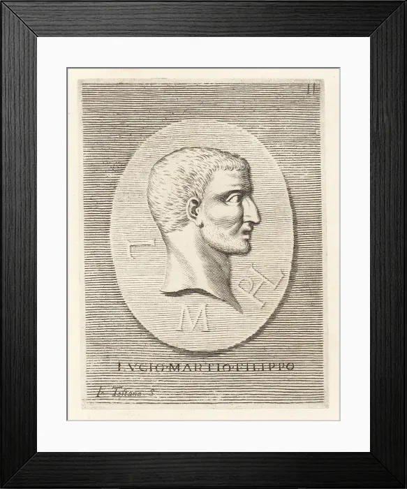 Framed Print : Lucius Marcius Philippus, senator in the late Roman republic, 1s Framed Print : Lucius Marcius Philippus, senator in the late Roman republic, 1s