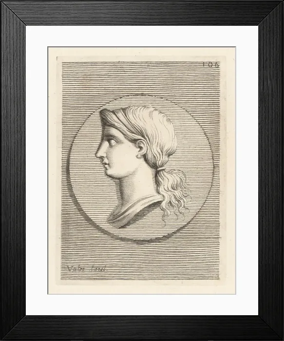 Framed Print : Profile bust of an unknown Roman woman Framed Print : Profile bust of an unknown Roman woman