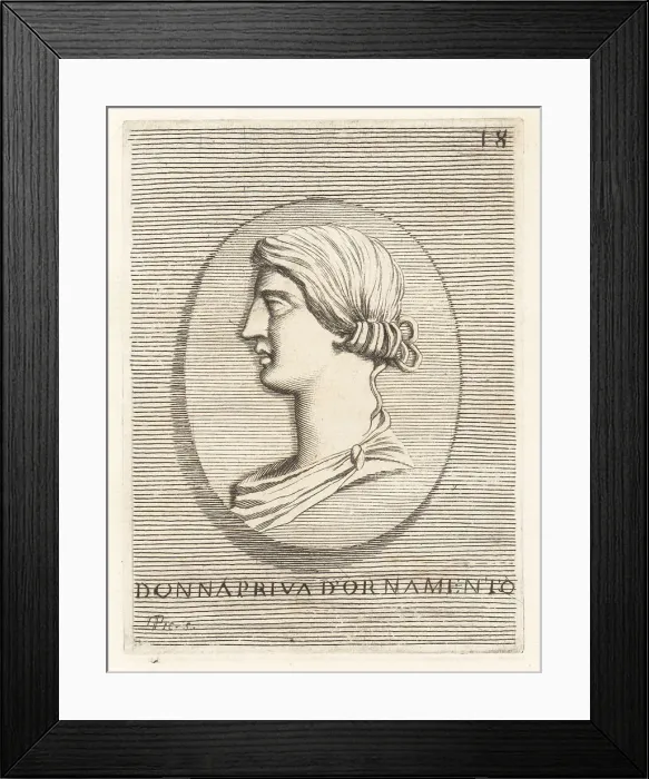 Framed Print : Head of an unadorned Roman noble woman Framed Print : Head of an unadorned Roman noble woman