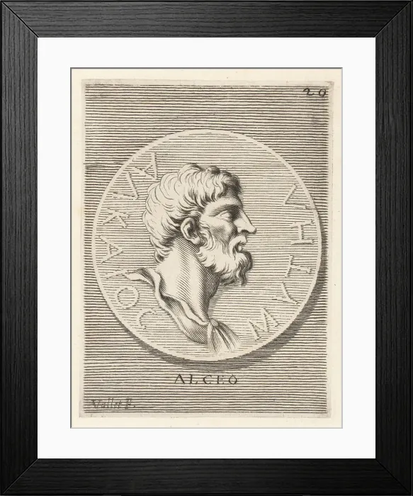 Framed Print : Alcaeus of Mytilene, Greek lyric poet from Lesbos, c. 625 - c Framed Print : Alcaeus of Mytilene, Greek lyric poet from Lesbos, c. 625 - c