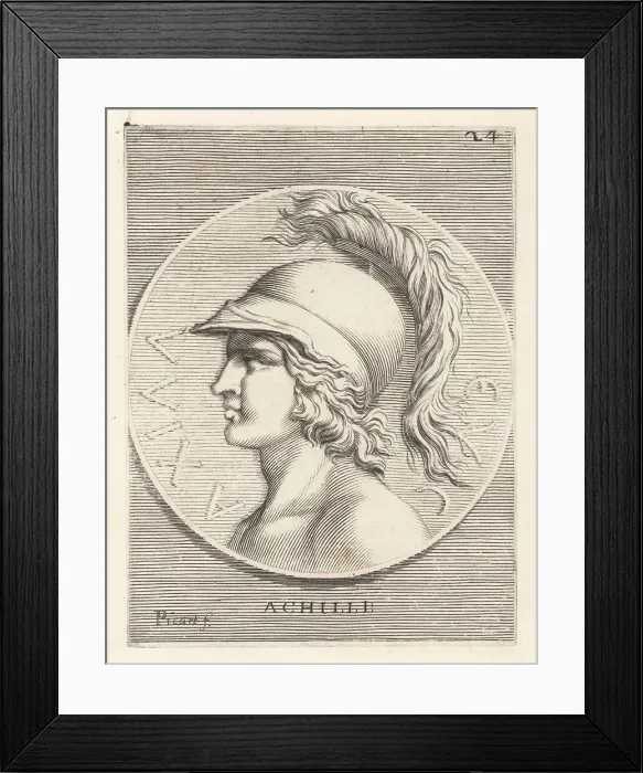 Framed Print : Achilles, Greek hero of the Trojan War and hero of Homer's Iliad Framed Print : Achilles, Greek hero of the Trojan War and hero of Homer's Iliad