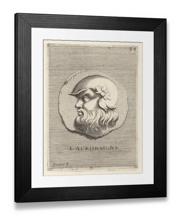 Framed Print : Lacedaemon, mythical king of Lacedaemon (Sparta) Framed Print : Lacedaemon, mythical king of Lacedaemon (Sparta)
