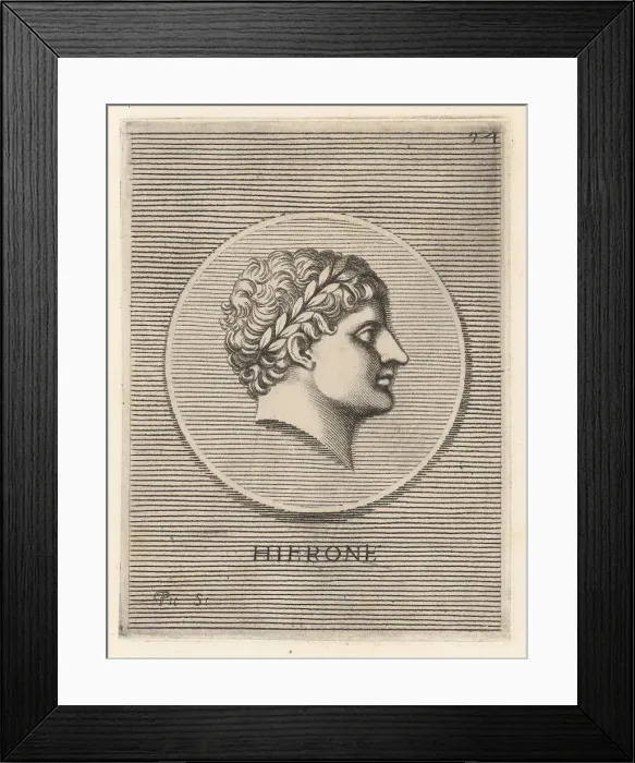 Framed Print : Hiero II, Greek tyrant of Syracuse from 275 to 215 BC Framed Print : Hiero II, Greek tyrant of Syracuse from 275 to 215 BC