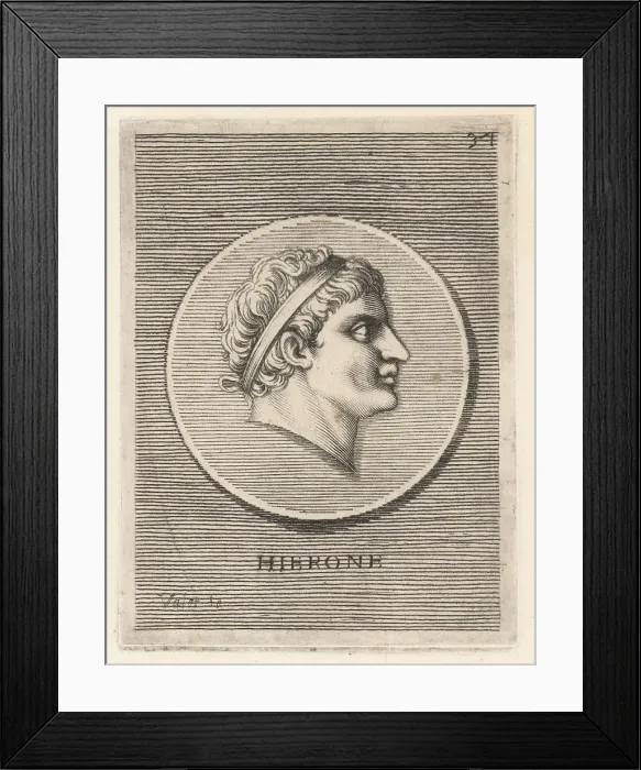 Framed Print : Hiero I, tyrant of Syracuse, Sicily, 478 to 467 BC Framed Print : Hiero I, tyrant of Syracuse, Sicily, 478 to 467 BC