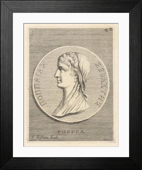 Framed Print : Poppaea Sabina, Roman empress as wife to Nero, 30-65 Framed Print : Poppaea Sabina, Roman empress as wife to Nero, 30-65