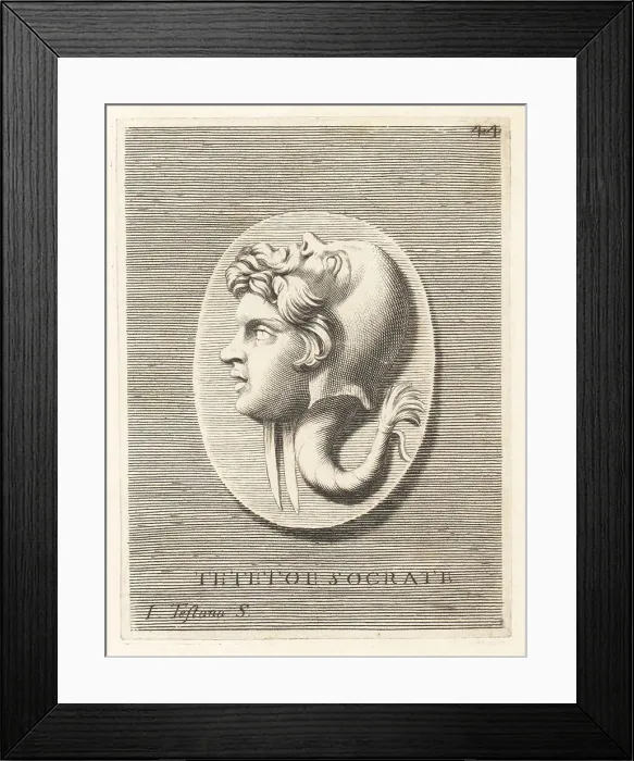 Framed Print : Theaetetus of Athens in a helmet with the face of Socrates Framed Print : Theaetetus of Athens in a helmet with the face of Socrates