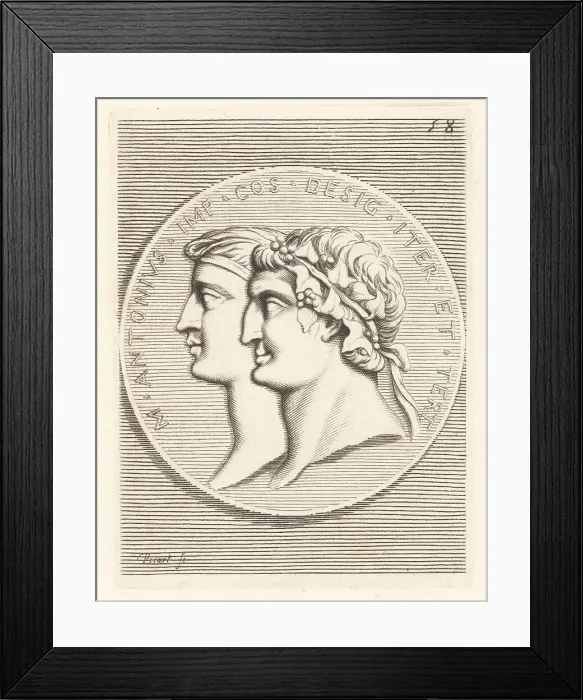 Framed Print : Heads of Mark Antony and Cleopatra Framed Print : Heads of Mark Antony and Cleopatra