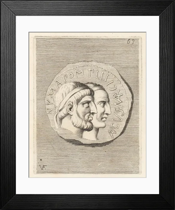 Framed Print : Numa Pompilius and Ancus Martius, legendary kings of Rome Framed Print : Numa Pompilius and Ancus Martius, legendary kings of Rome