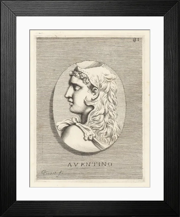 Framed Print : Aventinus, son of Roman hero Hercules and the priestess Rhea Framed Print : Aventinus, son of Roman hero Hercules and the priestess Rhea