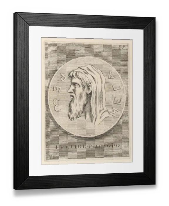Framed Print : Euclid of Megara, Greek socratic philosopher, c.435-365 BC Framed Print : Euclid of Megara, Greek socratic philosopher, c.435-365 BC