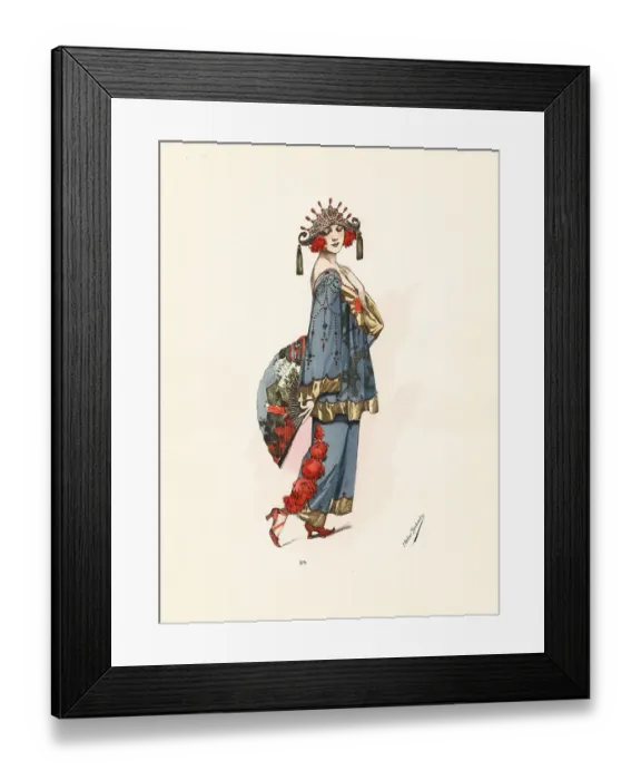 Framed Print : Woman in Chinese fancy-dress costume Framed Print : Woman in Chinese fancy-dress costume