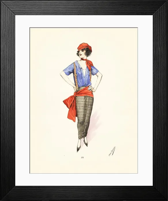 Framed Print : Woman in fancy-dress costume called the Apache Framed Print : Woman in fancy-dress costume called the Apache