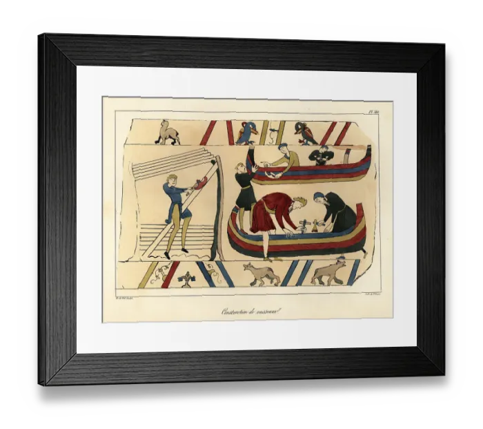 Framed Print : Duke William of Normandy orders the building of ships Framed Print : Duke William of Normandy orders the building of ships