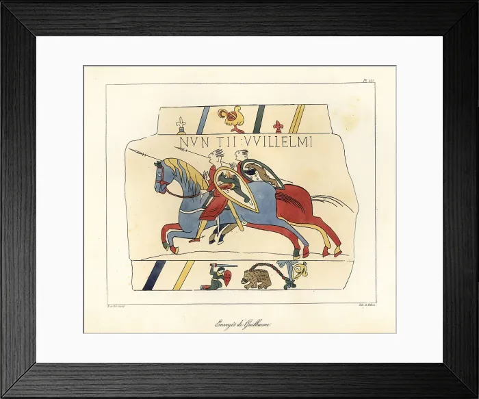 Framed Print : William Duke of Normandy's messengers riding to Wido, Count Gu Framed Print : William Duke of Normandy's messengers riding to Wido, Count Gu