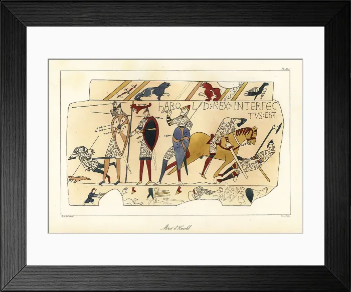 Framed Print : Death of King Harold II at the Battle of Hastings Framed Print : Death of King Harold II at the Battle of Hastings
