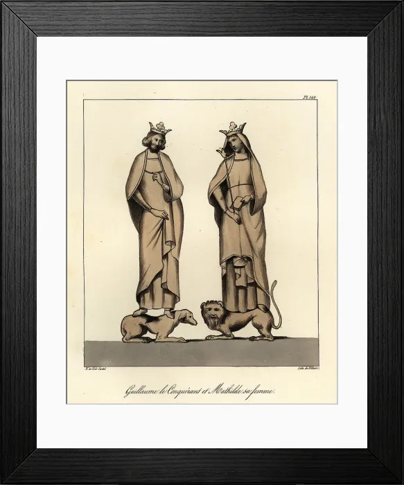 Framed Print : Figures of William the Conqueror and wife Matilda of Flanders Framed Print : Figures of William the Conqueror and wife Matilda of Flanders