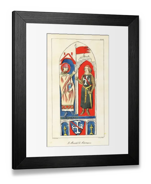 Framed Print : Henri II Clement, Marshal of France, receiving the oriflamme fro Framed Print : Henri II Clement, Marshal of France, receiving the oriflamme fro