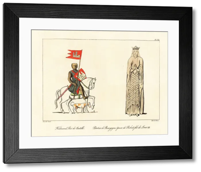 Framed Print : Ferdinand III, King of Castille, and tomb effigy of Beatrice of Framed Print : Ferdinand III, King of Castille, and tomb effigy of Beatrice of