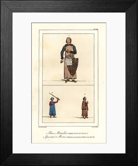 Framed Print : Peter I, Duke of Brittany, warrior and monk, 13th century Framed Print : Peter I, Duke of Brittany, warrior and monk, 13th century