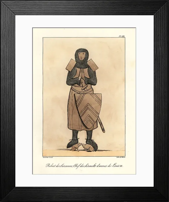 Framed Print : Robert de Suzanne, died 1260, Roi d'Armes to King Louis IX of Framed Print : Robert de Suzanne, died 1260, Roi d'Armes to King Louis IX of