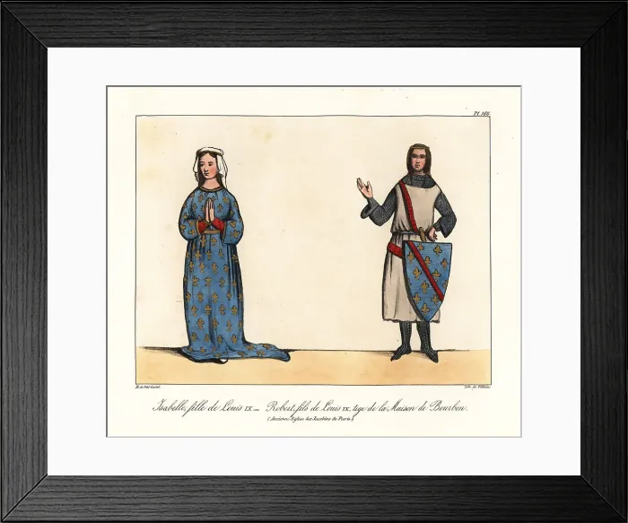 Framed Print : Children of Louis IX of France: Isabella, 1241-1271, and Robert Framed Print : Children of Louis IX of France: Isabella, 1241-1271, and Robert