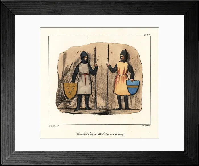 Framed Print : Frnech knights of the 13th century Framed Print : Frnech knights of the 13th century