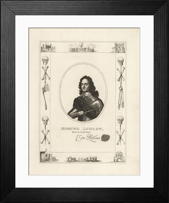 Framed Print : Edmund Ludlow, died in exile 1693 Framed Print : Edmund Ludlow, died in exile 1693
