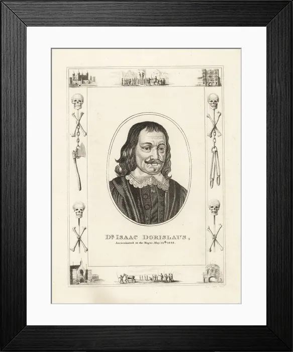 Framed Print : Doctor Isaac Dorislaus, assassinated in the Hague, 1649 Framed Print : Doctor Isaac Dorislaus, assassinated in the Hague, 1649