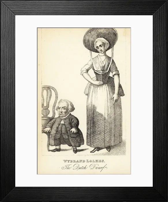 Framed Print : Wybrand Lolkes, the Dutch Dwarf and his wife Framed Print : Wybrand Lolkes, the Dutch Dwarf and his wife