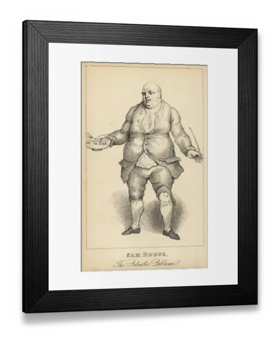 Framed Print : Sam House, the Patriotic Publican or Liberty Boy, died 1785 Framed Print : Sam House, the Patriotic Publican or Liberty Boy, died 1785