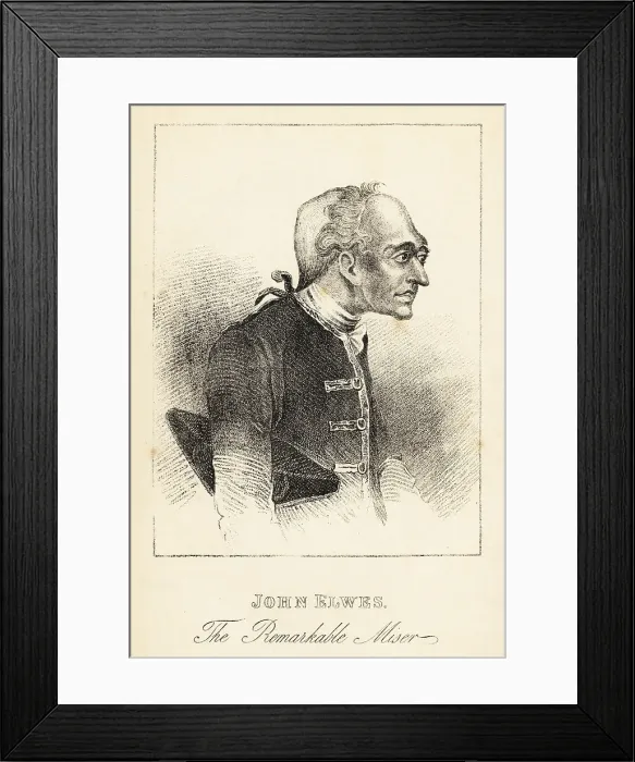 Framed Print : John Elwes, the Remarkable Miser, 18th century Framed Print : John Elwes, the Remarkable Miser, 18th century