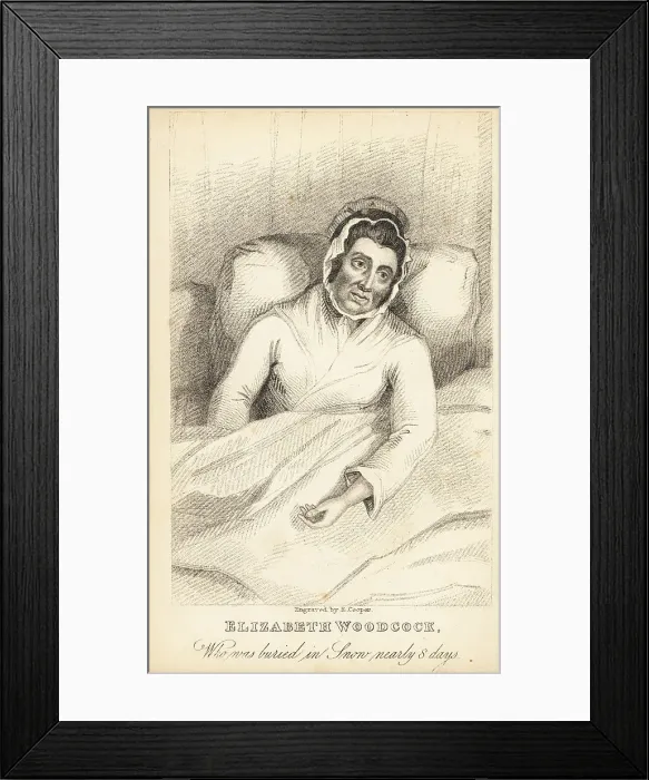 Framed Print : Elizabeth Woodcock, who was buried in snow nearly 8 days Framed Print : Elizabeth Woodcock, who was buried in snow nearly 8 days