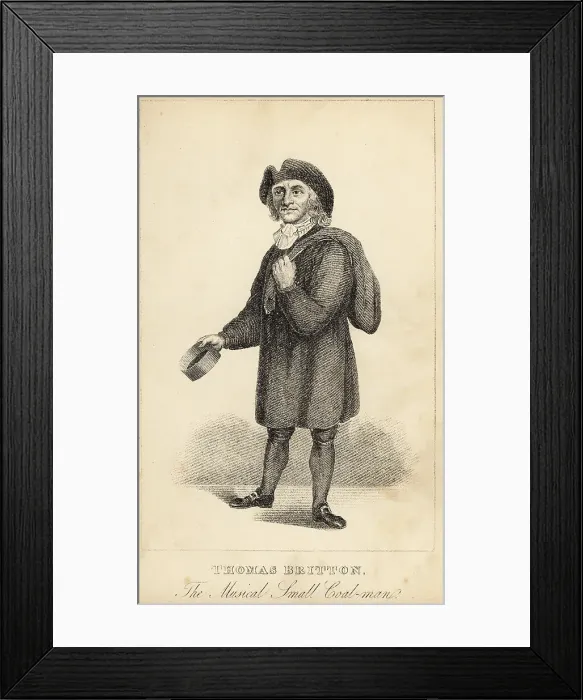 Framed Print : Thomas Britton, the musical small coal-man, 1644-1714 Framed Print : Thomas Britton, the musical small coal-man, 1644-1714