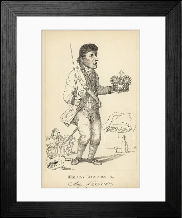 Framed Print : Sir Harry Dimsdale, foolish muffin seller, 1807
