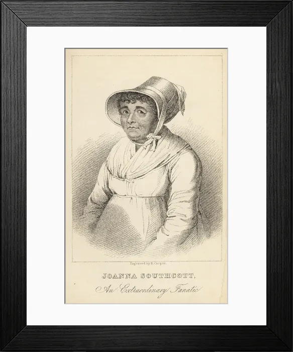 Framed Print : Joanna Southcott, religious fanatic and prophetess, 18th century Framed Print : Joanna Southcott, religious fanatic and prophetess, 18th century