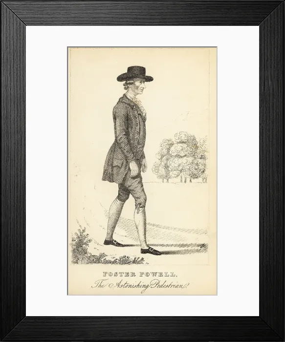 Framed Print : Foster Powell, the astonishing 18th century pedestrian Framed Print : Foster Powell, the astonishing 18th century pedestrian