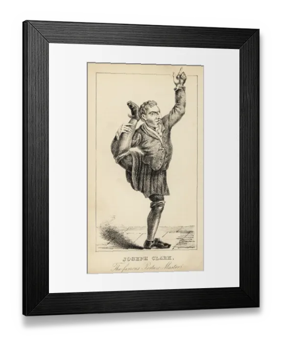 Framed Print : Joseph Clark, famous contortionist in London, 17th century Framed Print : Joseph Clark, famous contortionist in London, 17th century