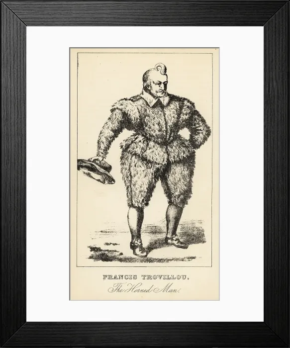 Framed Print : Francis Trovillou, the Horned Man, 16th century Framed Print : Francis Trovillou, the Horned Man, 16th century