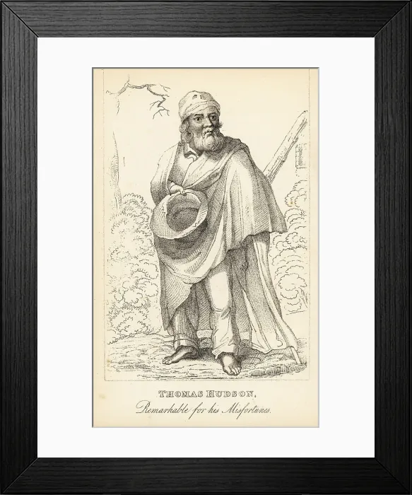 Framed Print : Thomas Hudson, 18th century London vagabond Framed Print : Thomas Hudson, 18th century London vagabond
