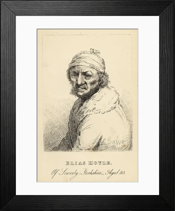 Framed Print : Portrait of Elias Hoyle, aged 113 Framed Print : Portrait of Elias Hoyle, aged 113