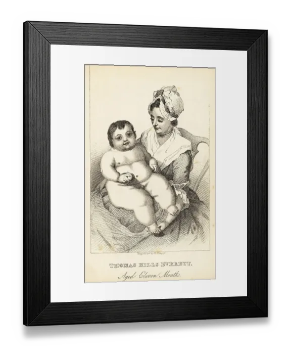 Framed Print : Thomas Hills Everett, the enormous baby, 18th century Framed Print : Thomas Hills Everett, the enormous baby, 18th century