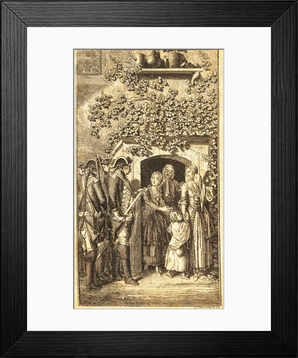 Framed Print : A family evicted from a rural vicarage, 18th century Framed Print : A family evicted from a rural vicarage, 18th century